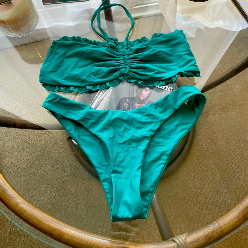 Green bikin in size small.